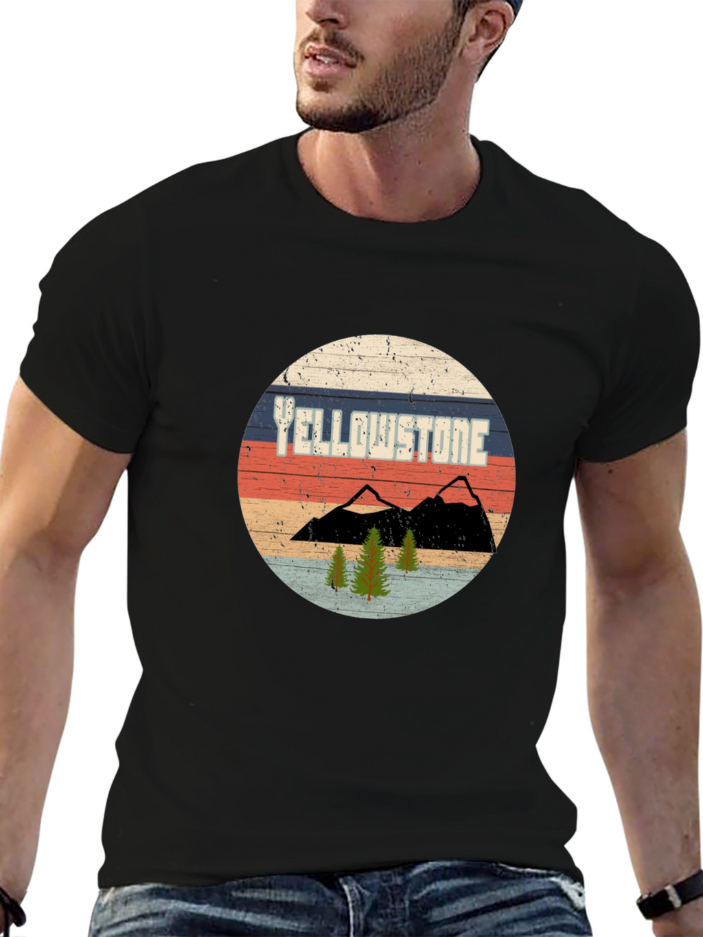 Yellowstone Retro Graphic Tee - National Park T-Shirt
