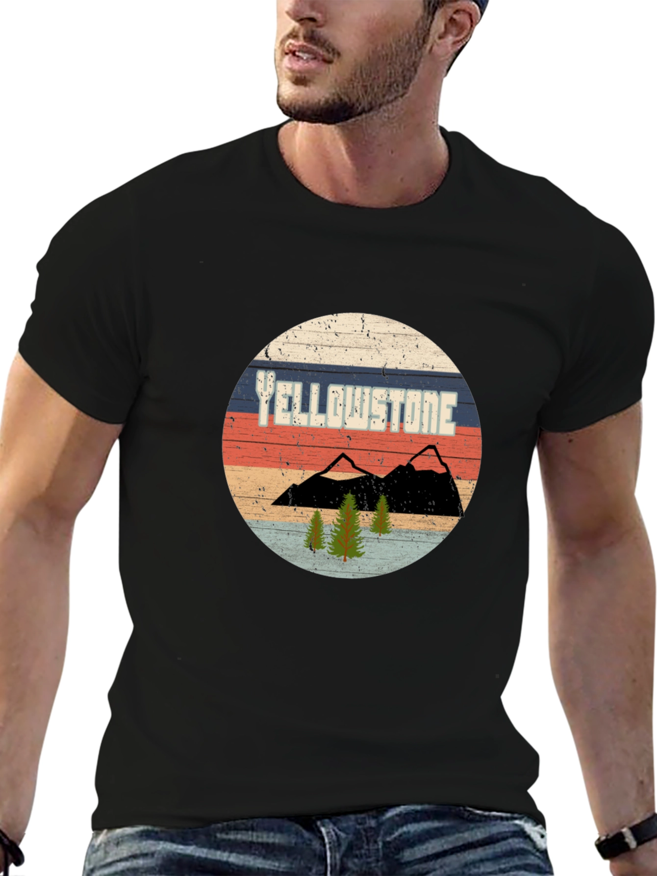 Yellowstone Retro Graphic Tee - National Park T-Shirt
