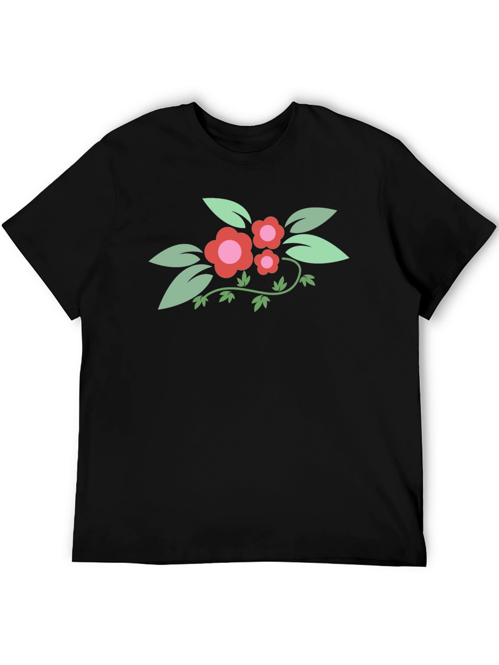 Floral Graphic Black T-Shirt - Stylish Casual Wear