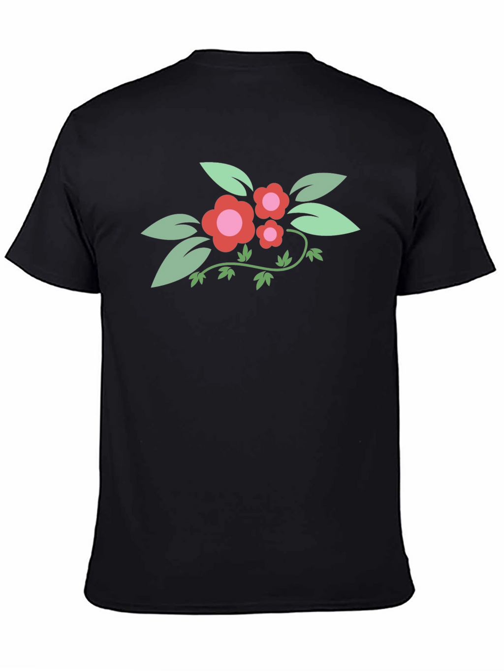 Floral Graphic Black T-Shirt - Stylish Casual Wear