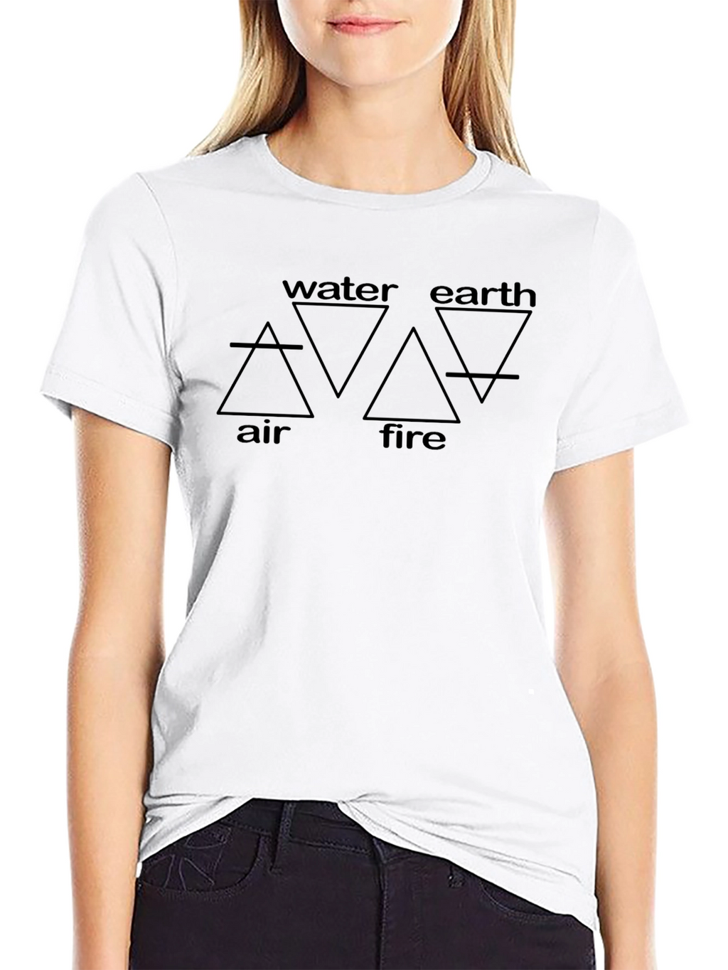 Elemental Symbol T-Shirt - Air Water Earth Fire