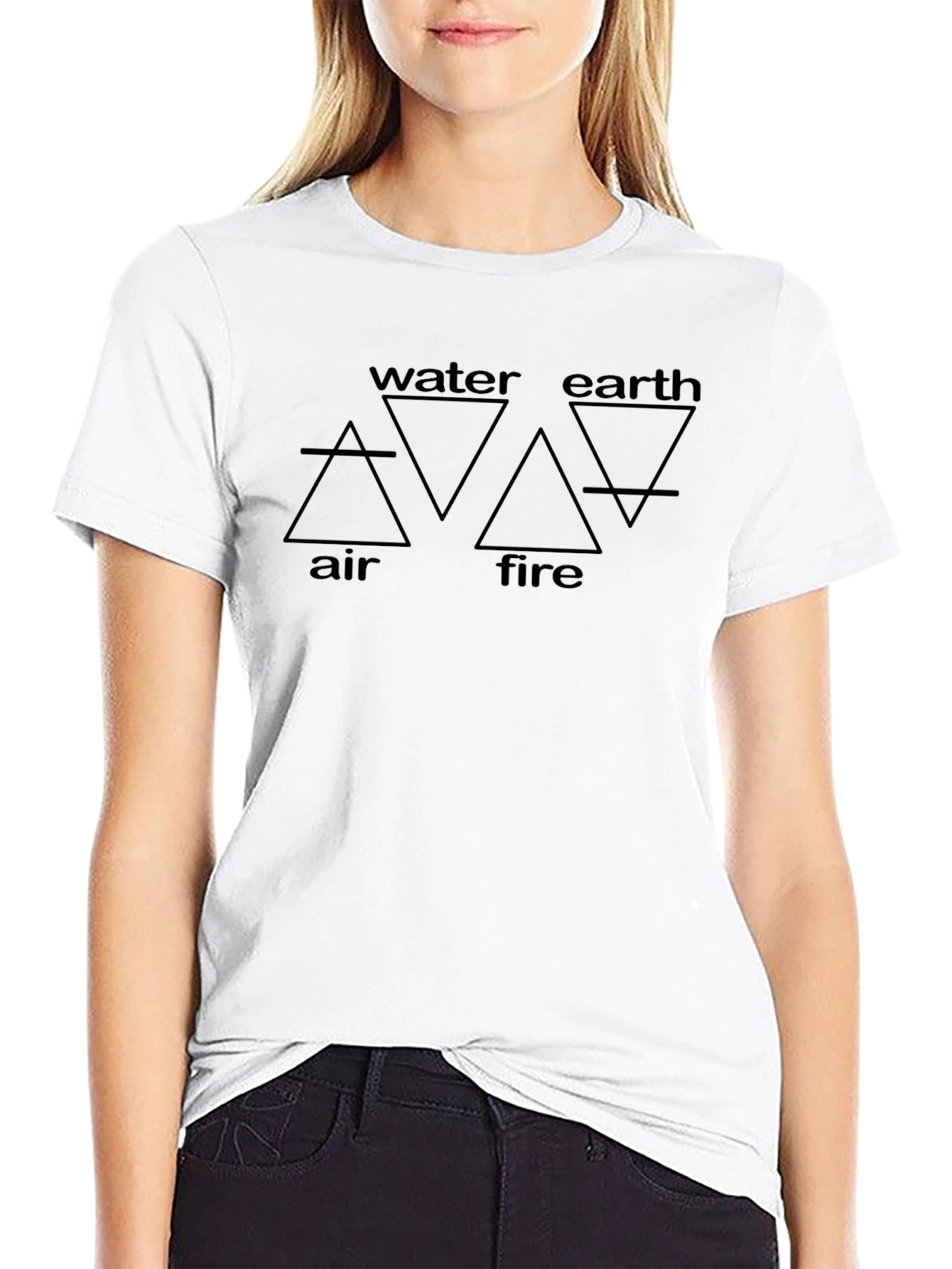 Elemental Symbol T-Shirt - Air Water Earth Fire
