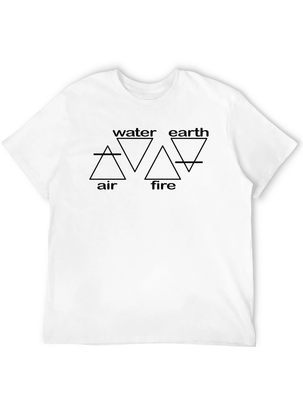 Elemental Symbol T-Shirt - Air Water Earth Fire