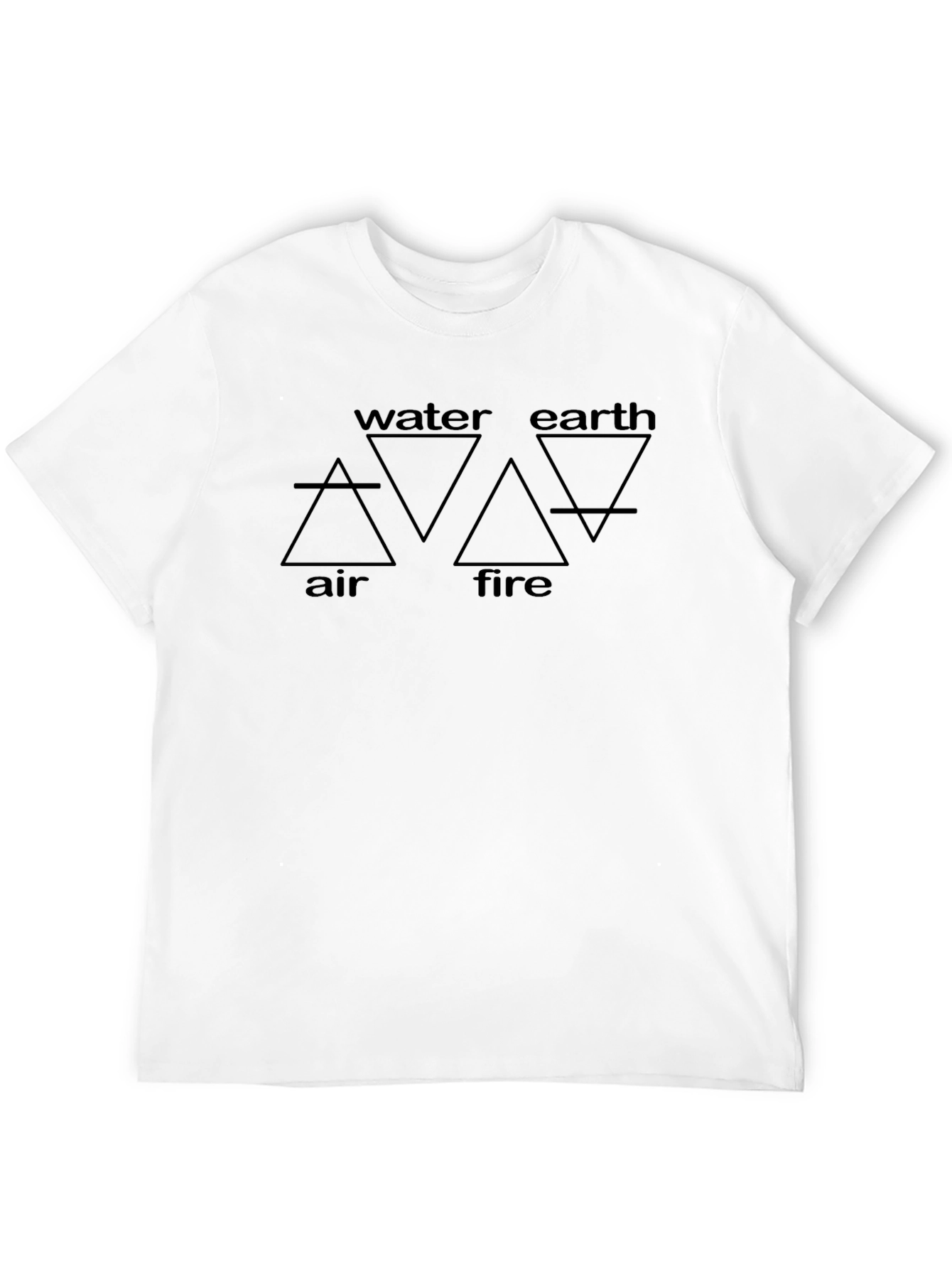 Elemental Symbol T-Shirt - Air Water Earth Fire
