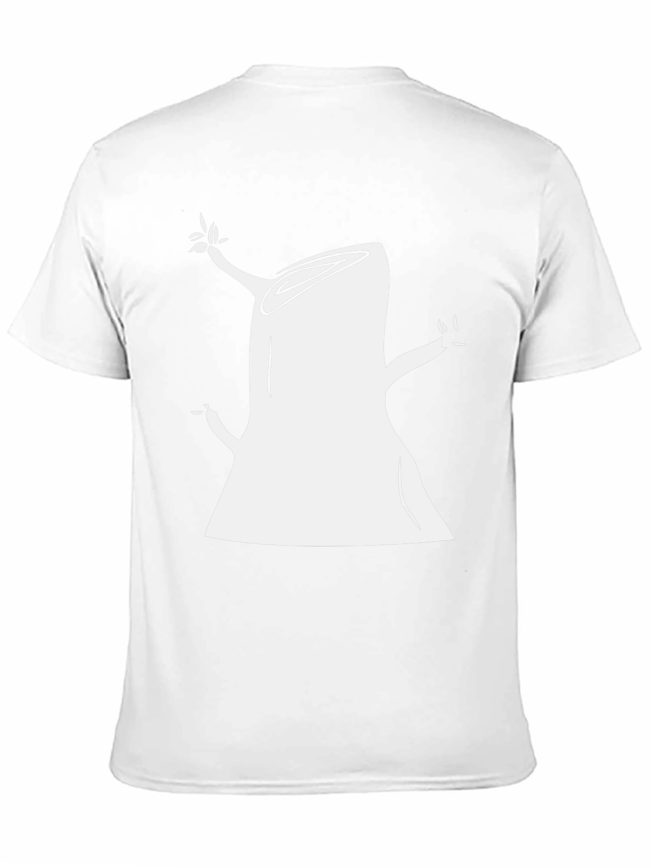 Tree Stump Graphic Tee - Black Cotton T-Shirt