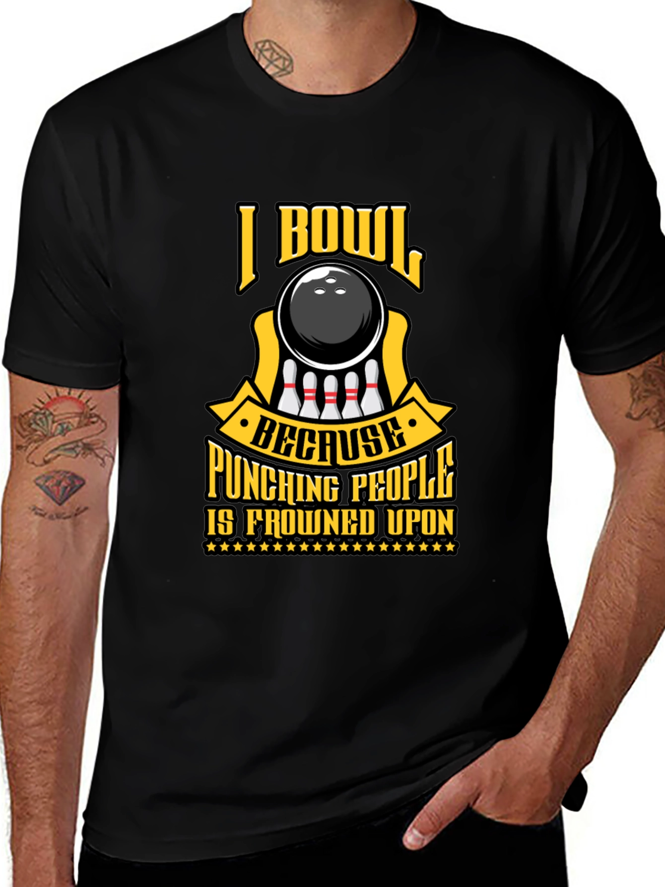 I Bowl Because Punching People T-Shirt