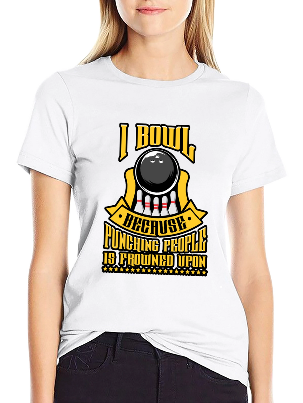 I Bowl Because Punching People T-Shirt