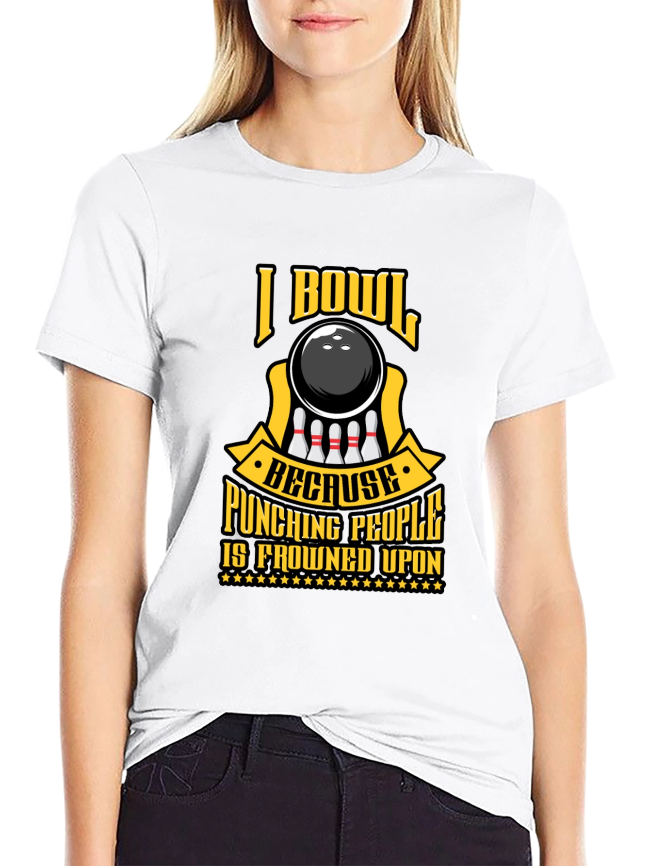 I Bowl Because Punching People T-Shirt