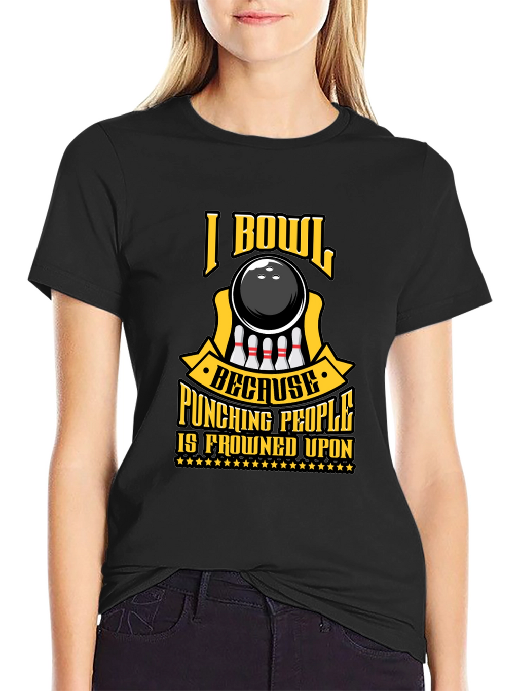 I Bowl Because Punching People T-Shirt