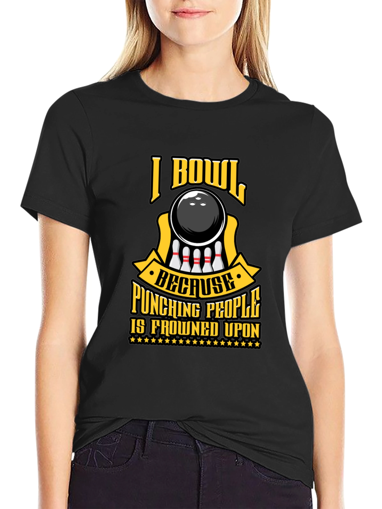 I Bowl Because Punching People T-Shirt