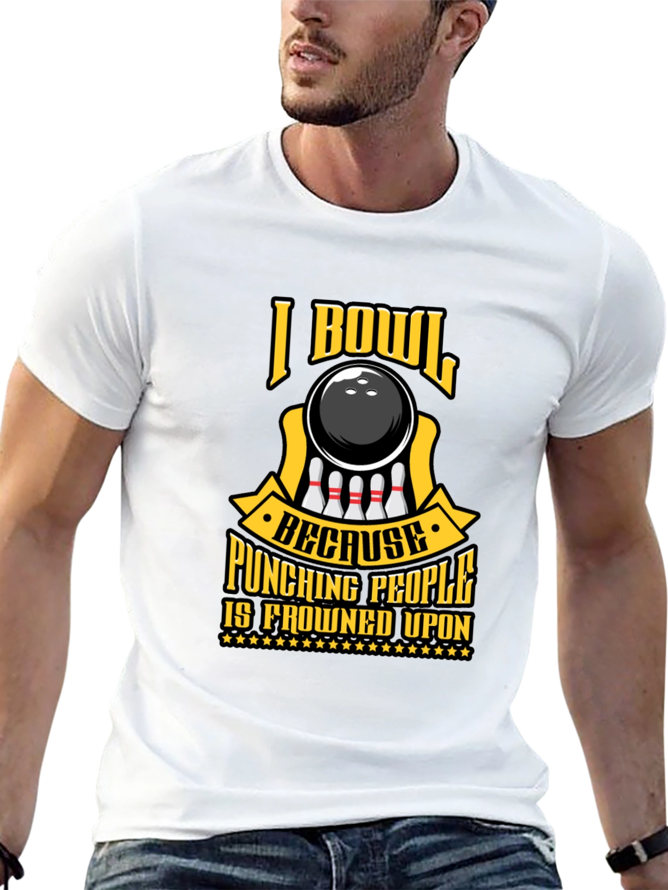 I Bowl Because Punching People T-Shirt