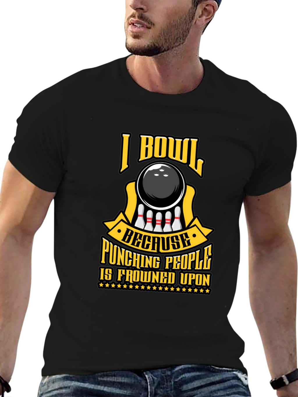 I Bowl Because Punching People T-Shirt