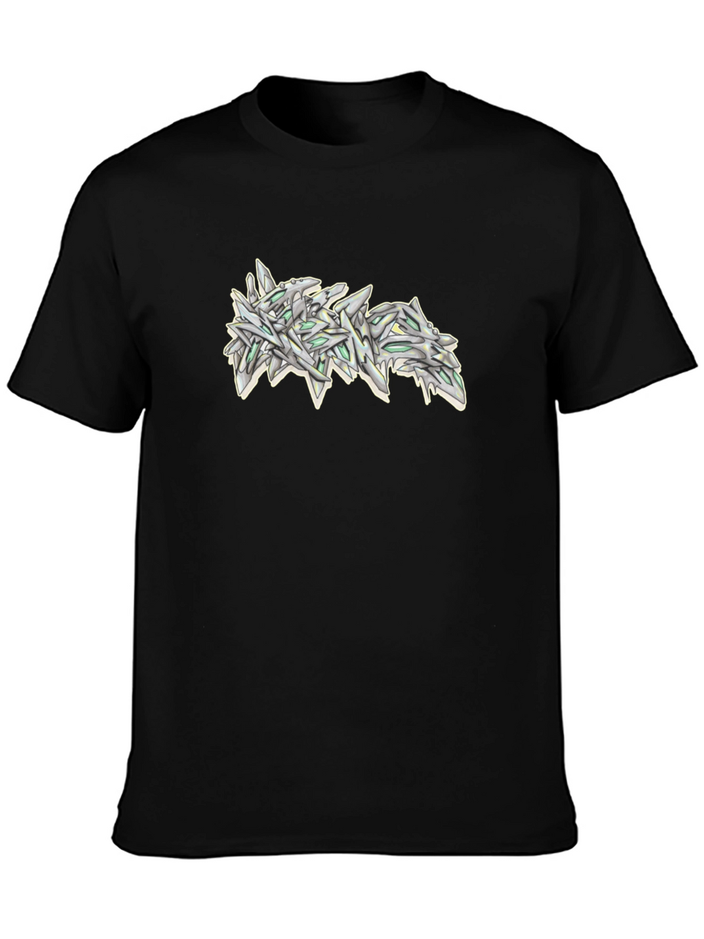 Urban Style Graphic Print Black T-Shirt