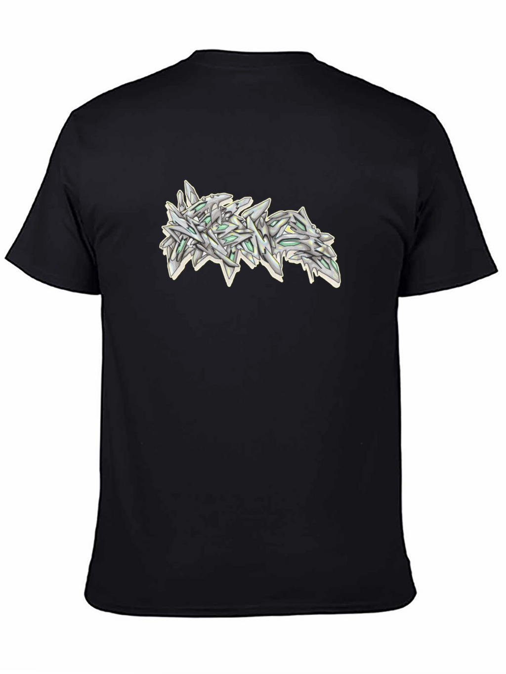 Urban Style Graphic Print Black T-Shirt