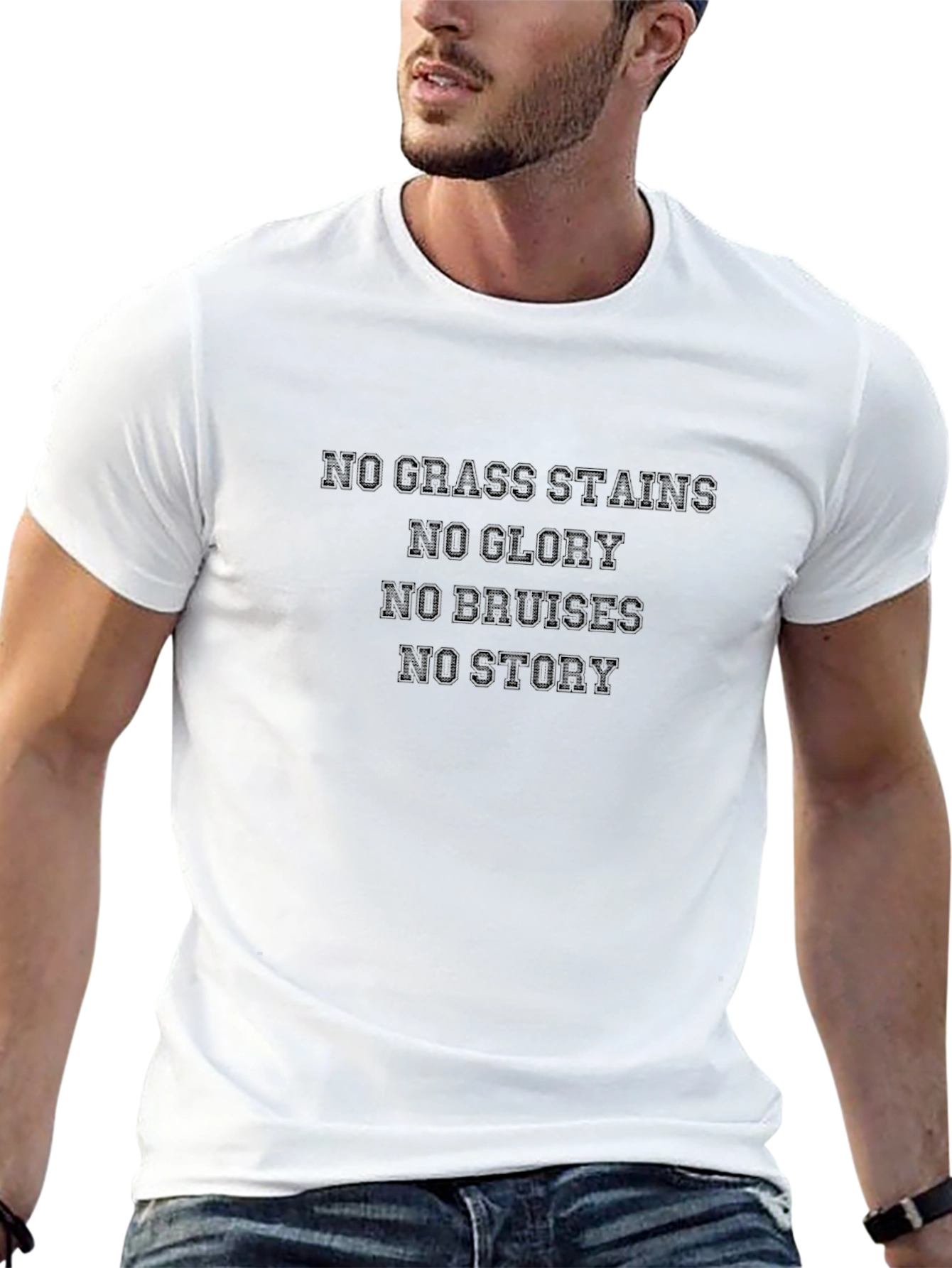 No Grass Stains T-Shirt - Black Graphic Tee