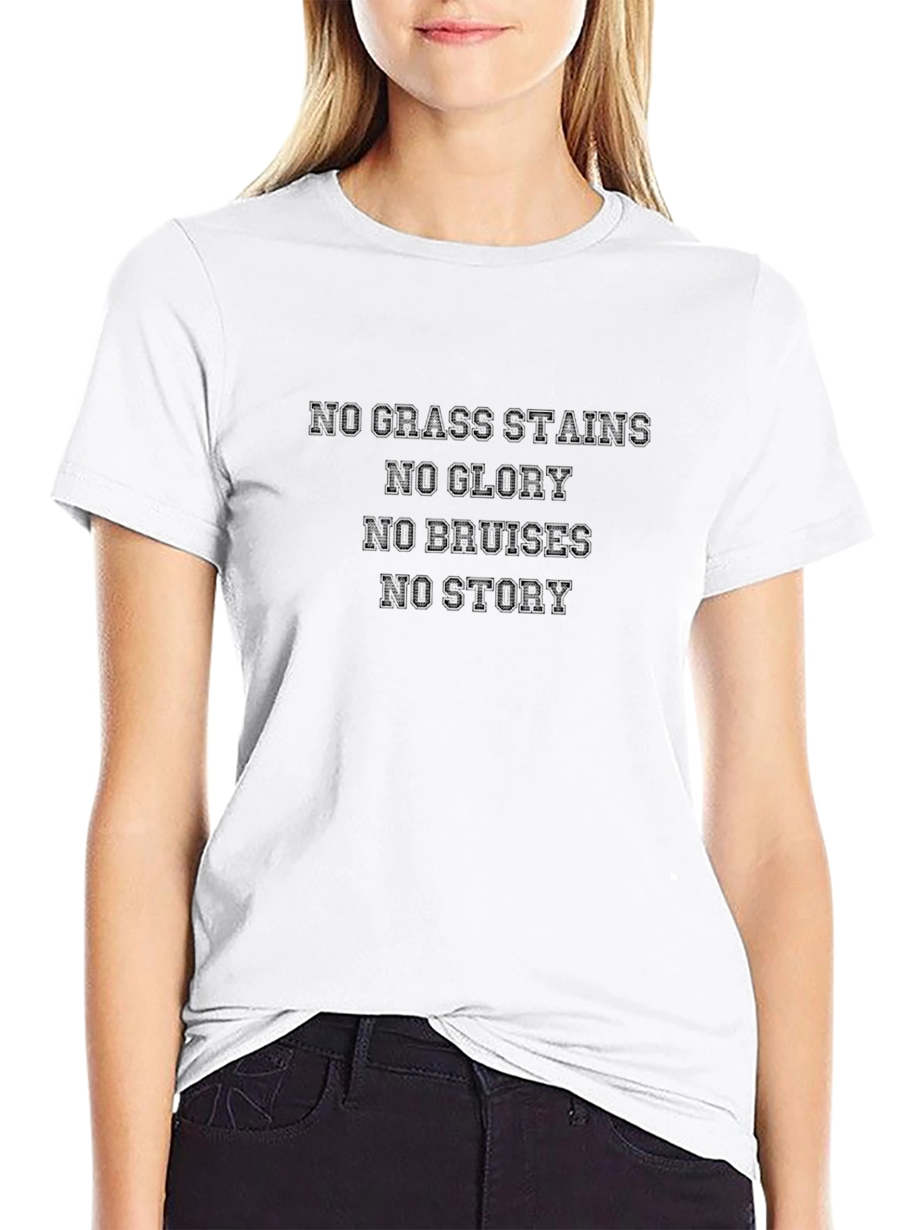 No Grass Stains T-Shirt - Black Graphic Tee