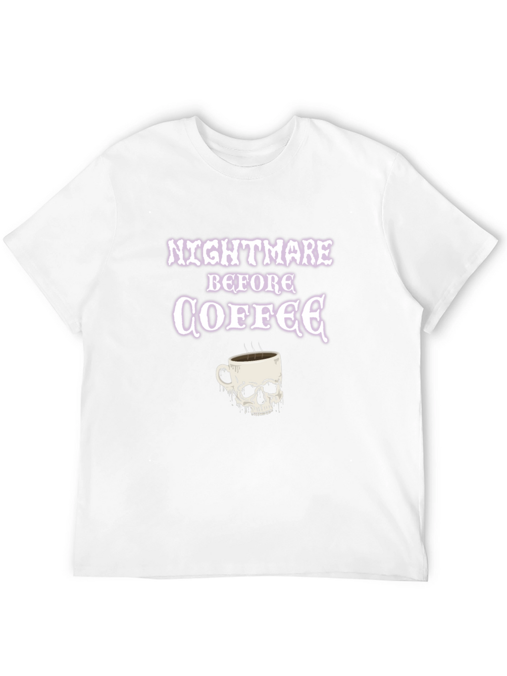 Nightmare Before Coffee Skull T-Shirt - Black