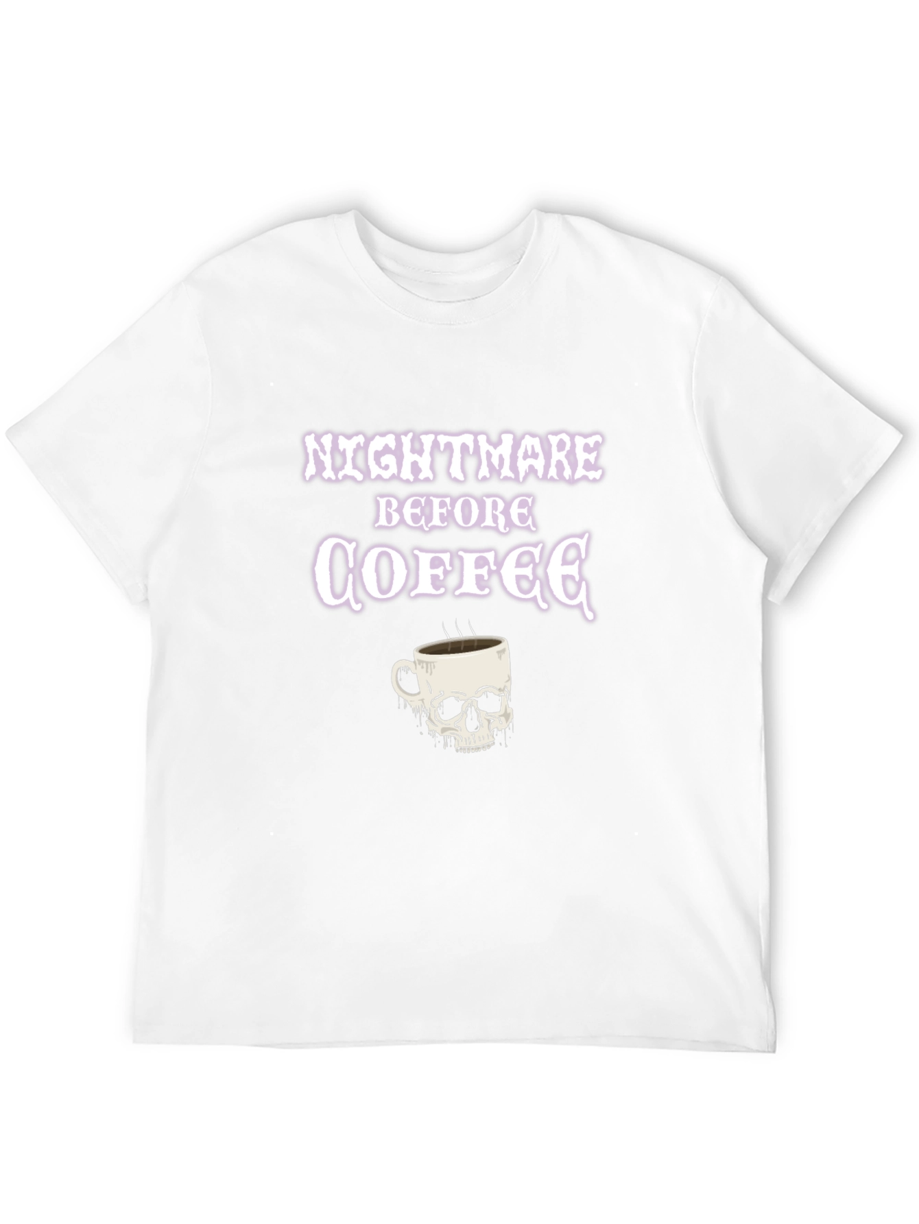 Nightmare Before Coffee Skull T-Shirt - Black