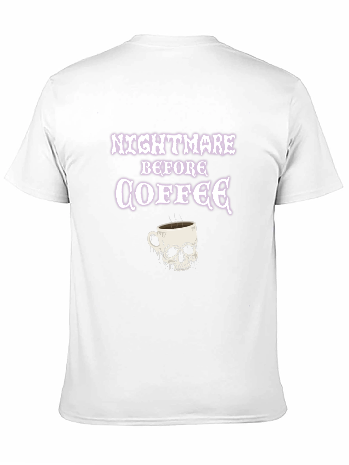 Nightmare Before Coffee Skull T-Shirt - Black