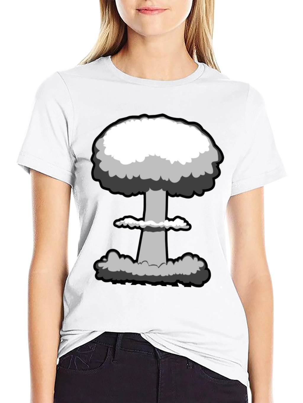 Mushroom Cloud Graphic Tee - Atomic Style Shirt