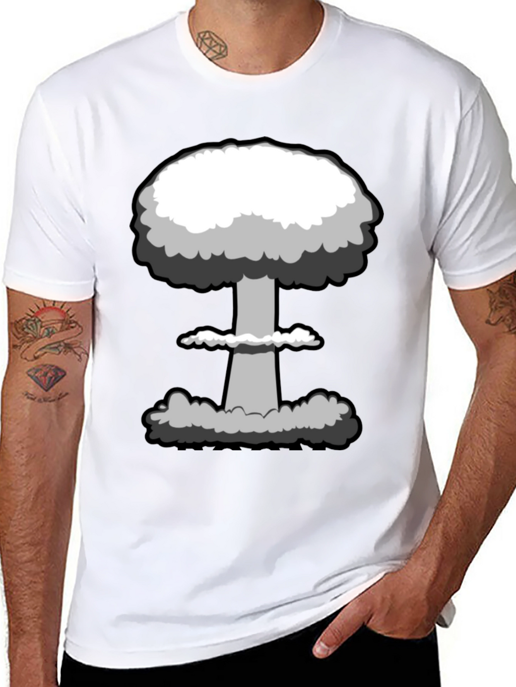 Mushroom Cloud Graphic Tee - Atomic Style Shirt