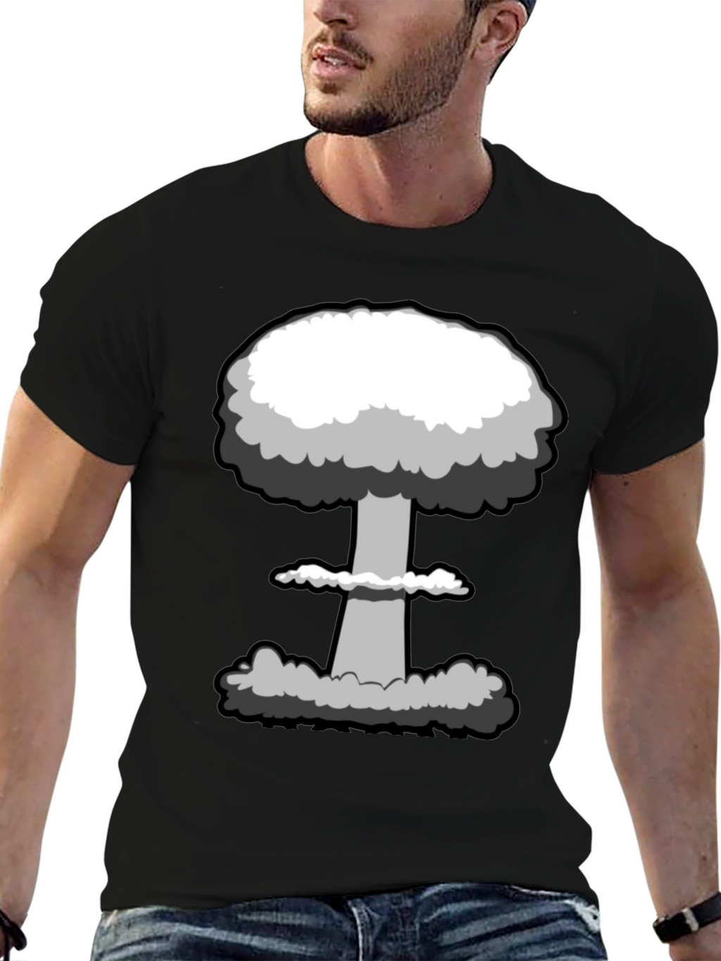 Mushroom Cloud Graphic Tee - Atomic Style Shirt