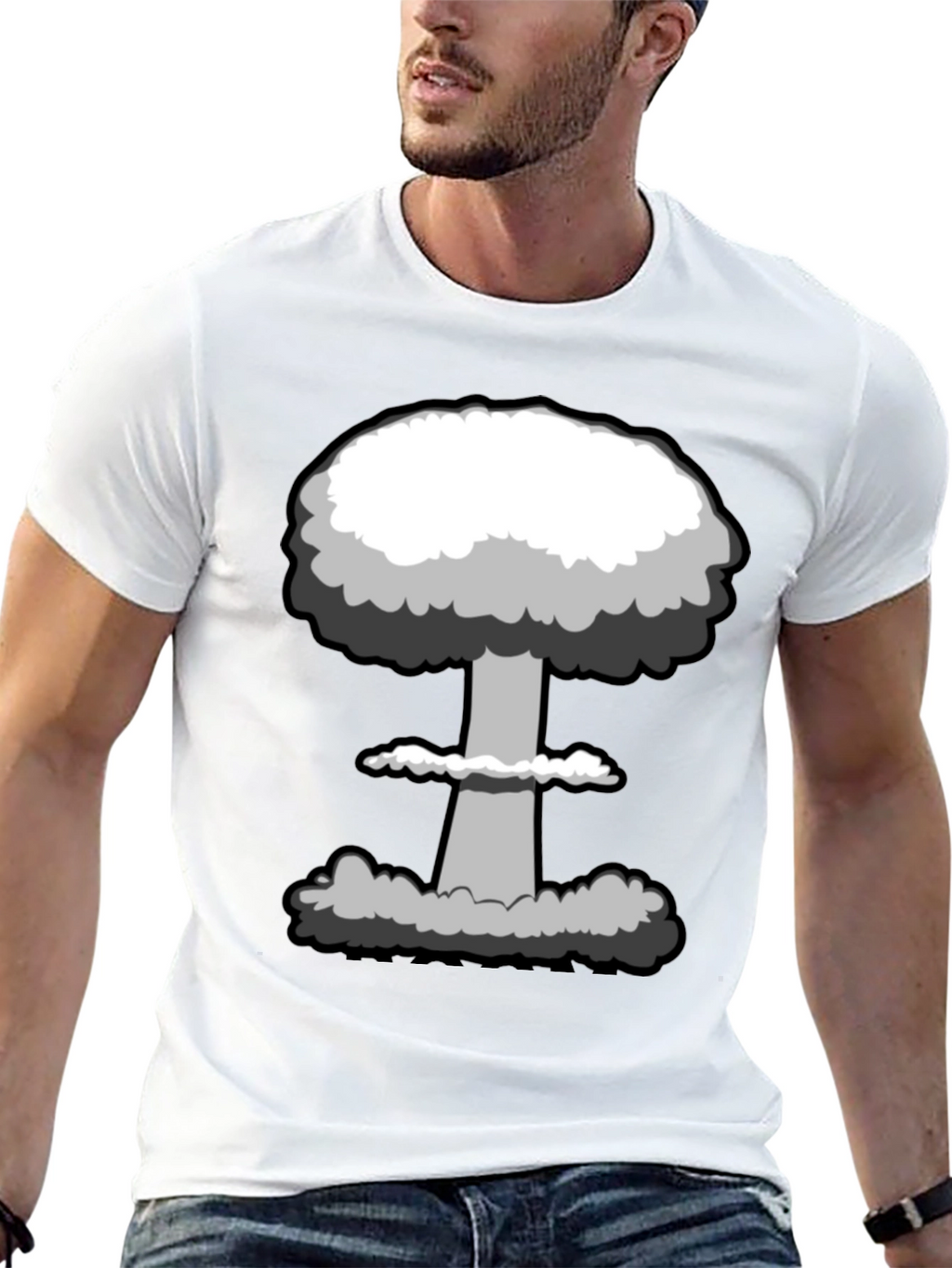 Mushroom Cloud Graphic Tee - Atomic Style Shirt