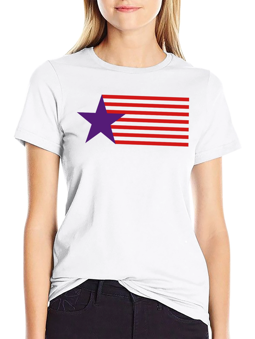 Stylish Star & Stripes Graphic Tee - Modern Design