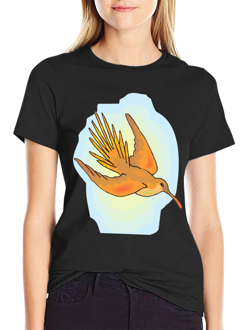 Hummingbird Graphic Tee - Artistic Bird T-Shirt