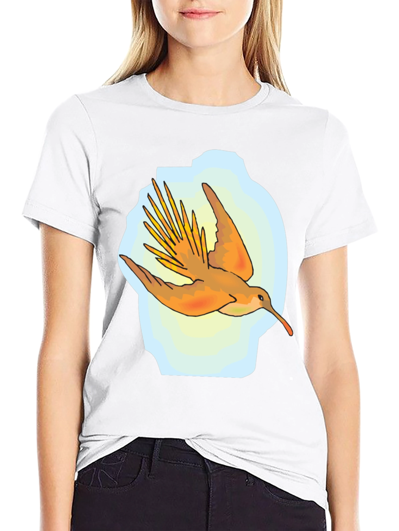 Hummingbird Graphic Tee - Artistic Bird T-Shirt
