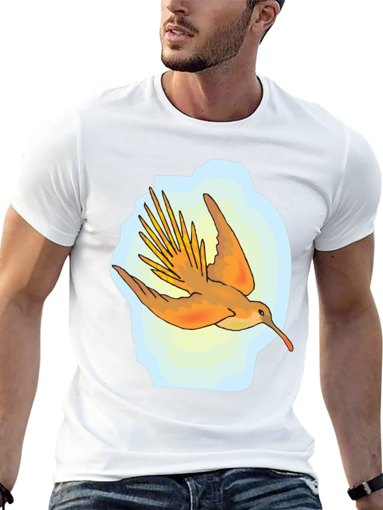 Hummingbird Graphic Tee - Artistic Bird T-Shirt