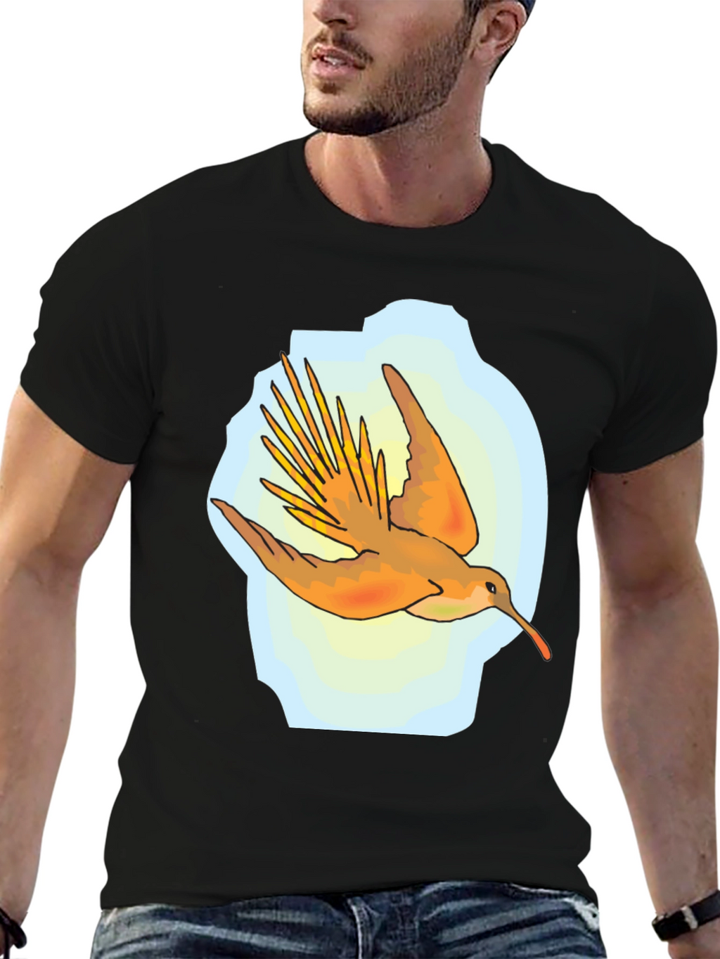 Hummingbird Graphic Tee - Artistic Bird T-Shirt