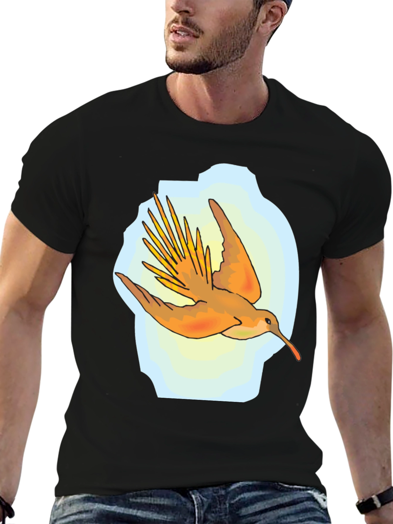 Hummingbird Graphic Tee - Artistic Bird T-Shirt