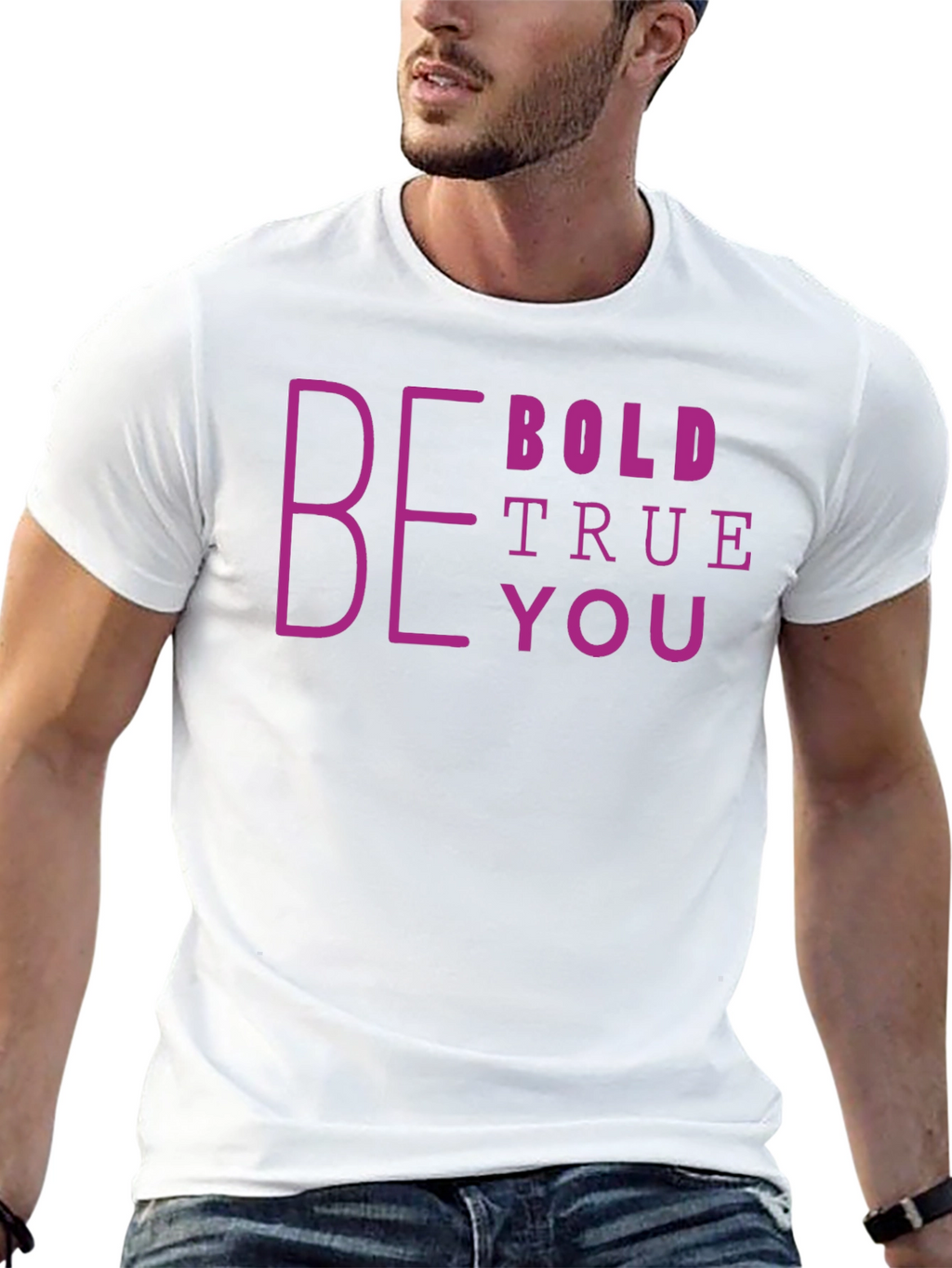 Be Bold True You Graphic Tee - Black