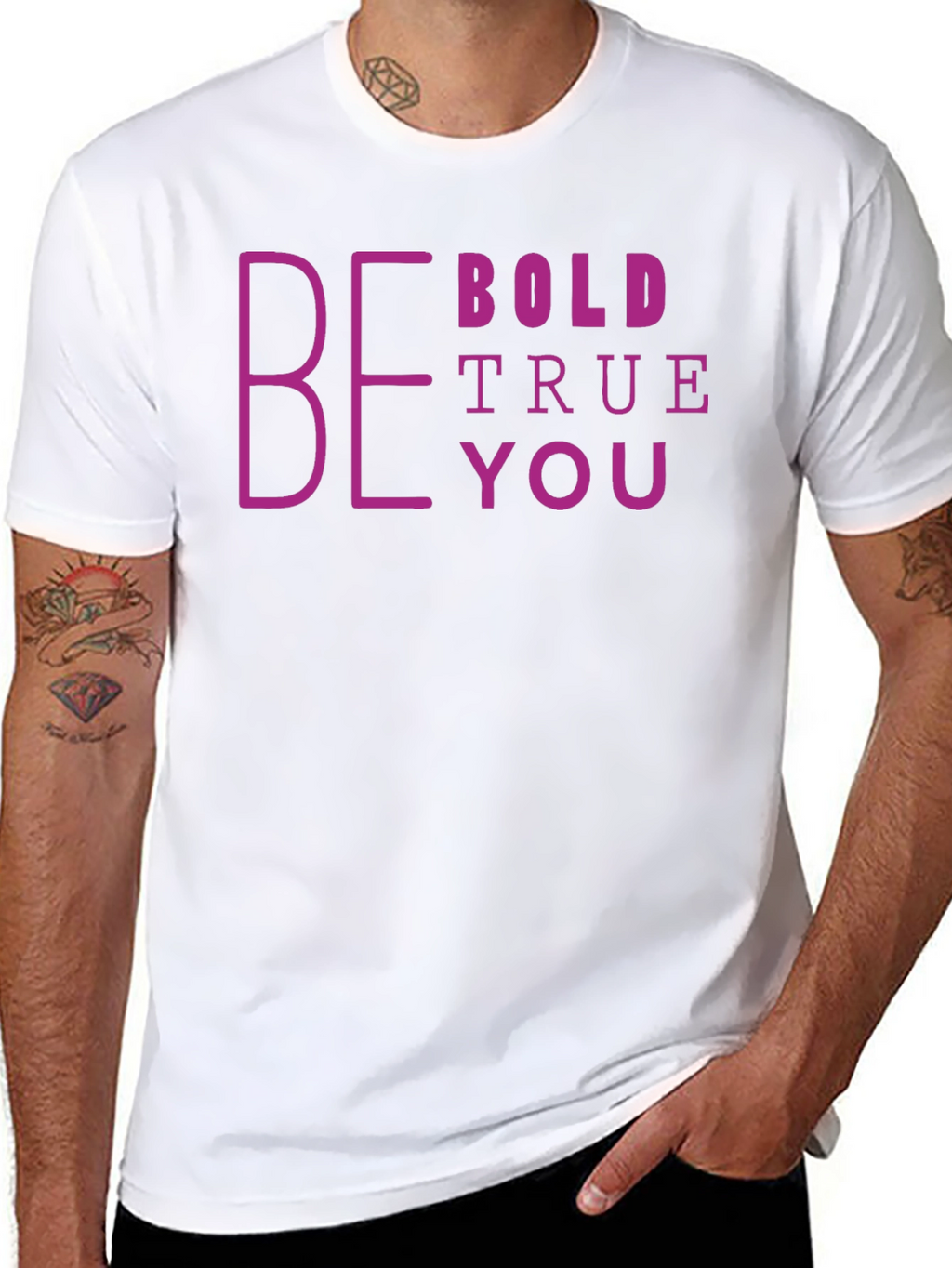 Be Bold True You Graphic Tee - Black