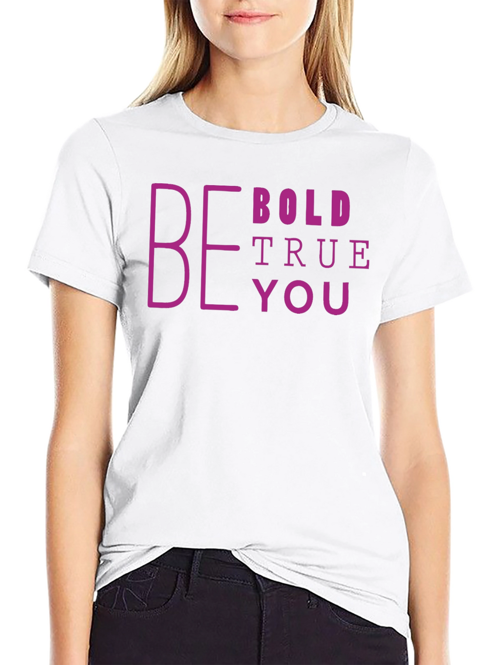 Be Bold True You Graphic Tee - Black