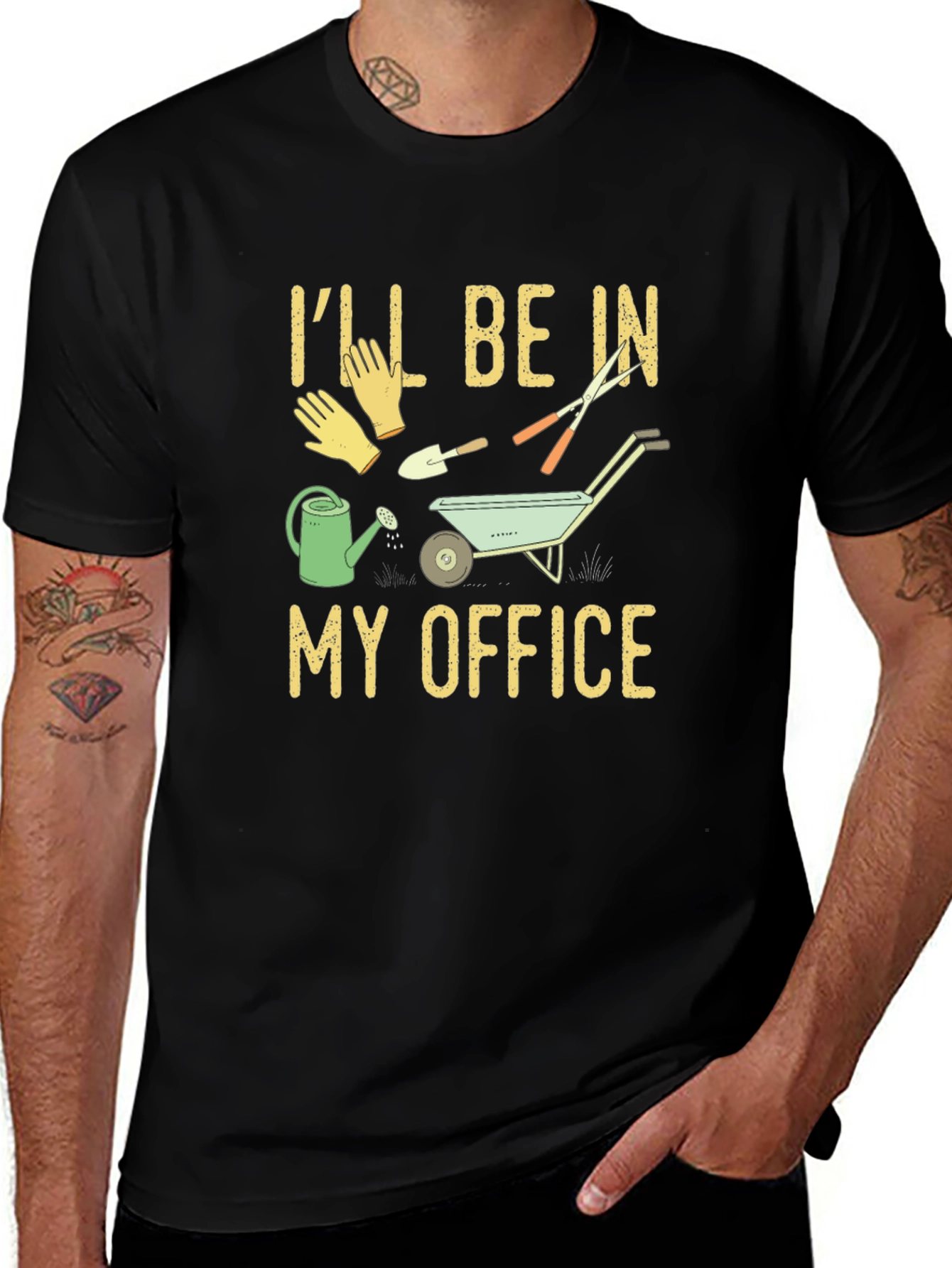 Gardener T-Shirt: Ill Be In My Office Gardening Tee