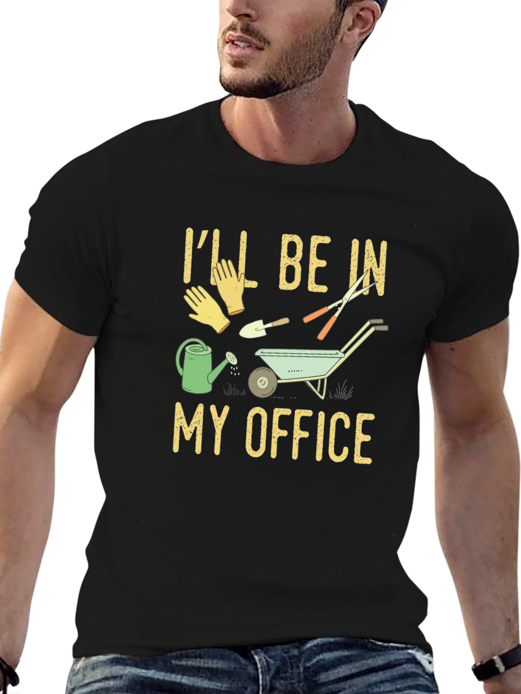 Gardener T-Shirt: Ill Be In My Office Gardening Tee