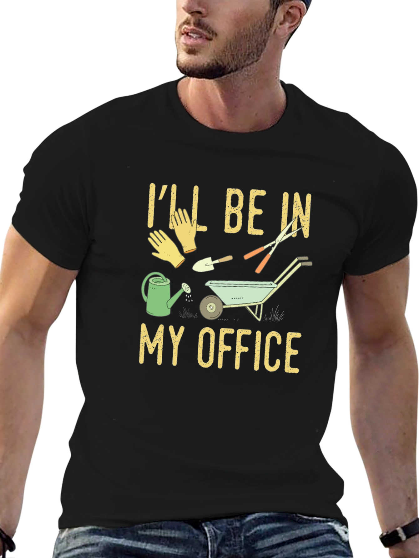 Gardener T-Shirt: Ill Be In My Office Gardening Tee