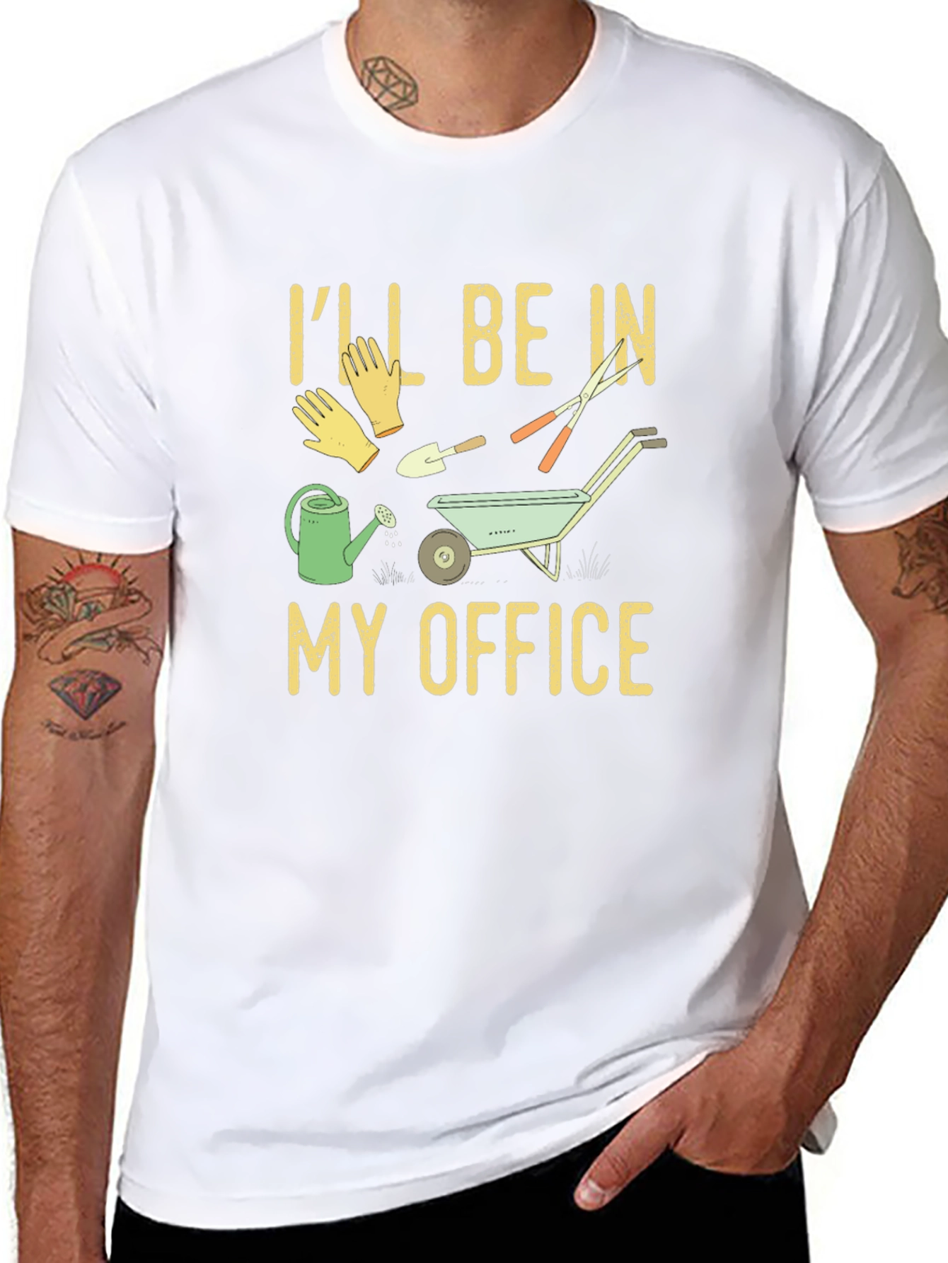 Gardener T-Shirt: Ill Be In My Office Gardening Tee