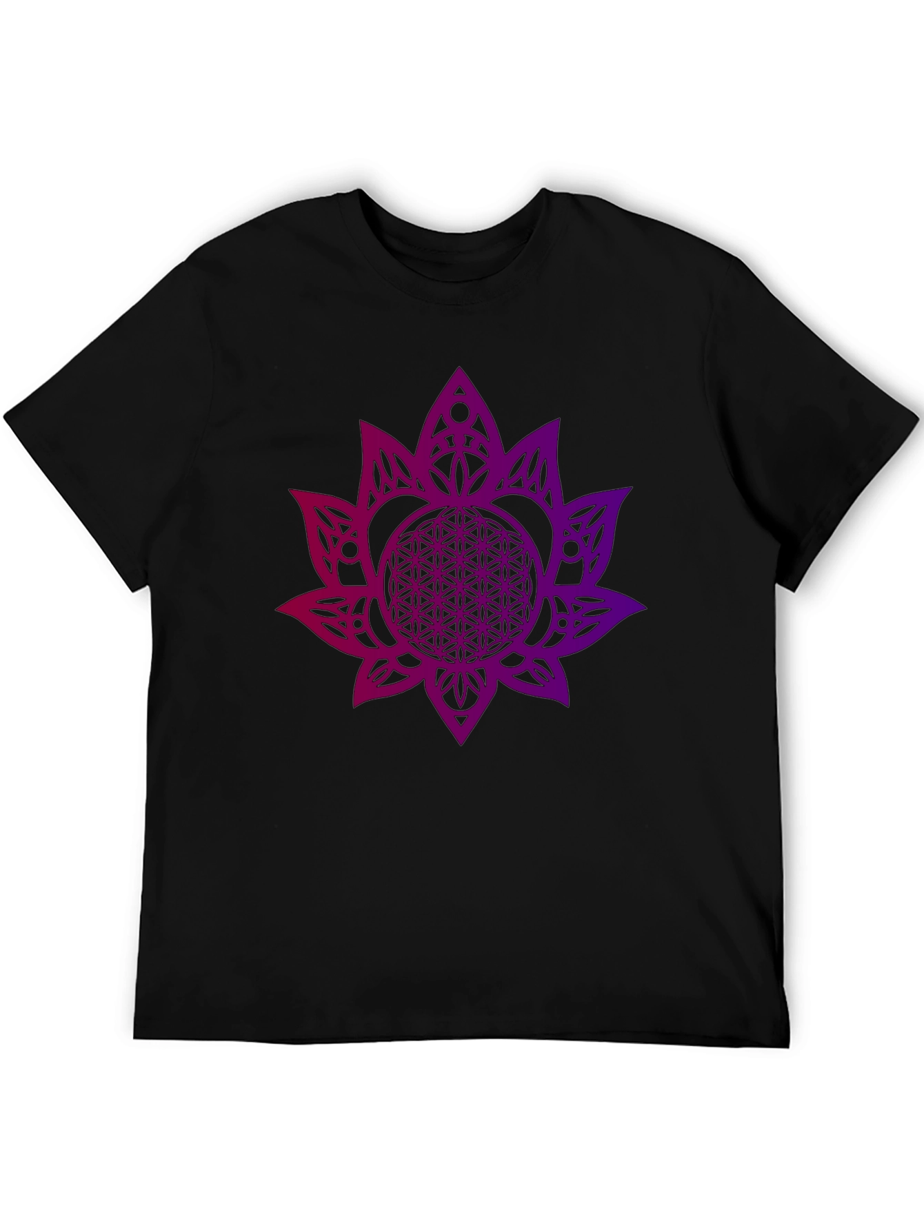 Geometric Flower of Life Graphic Tee