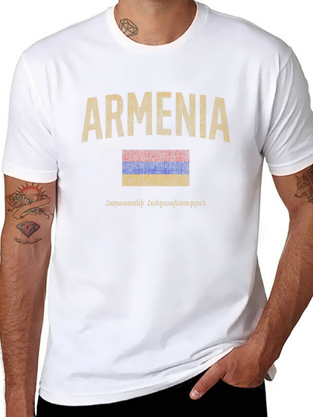 Armenia Flag T-Shirt - Distressed Graphic Tee