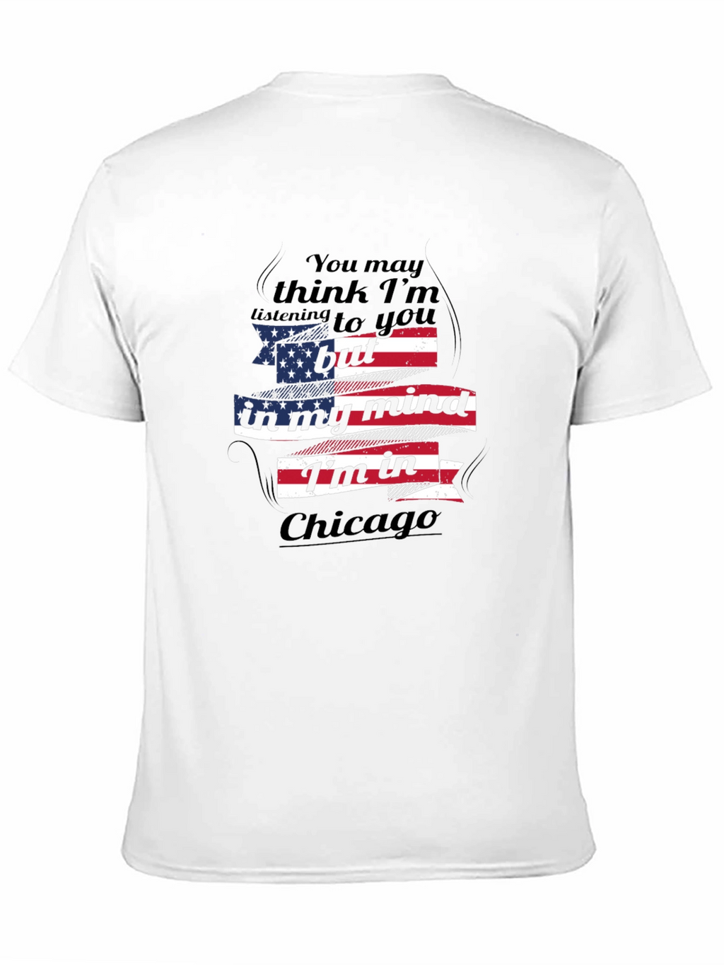 Chicago Mind USA Flag Graphic T-Shirt