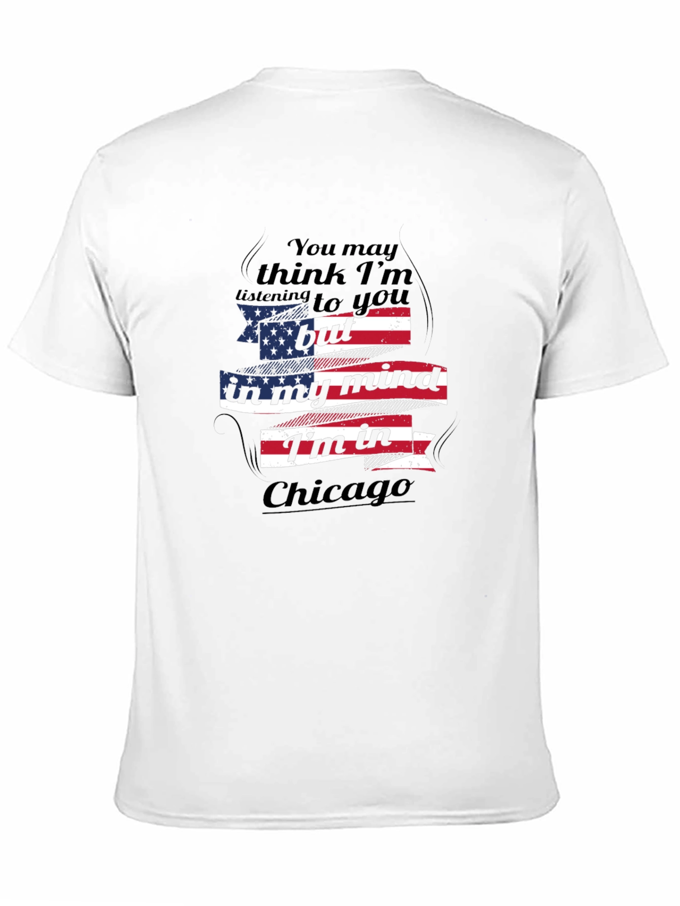 Chicago Mind USA Flag Graphic T-Shirt