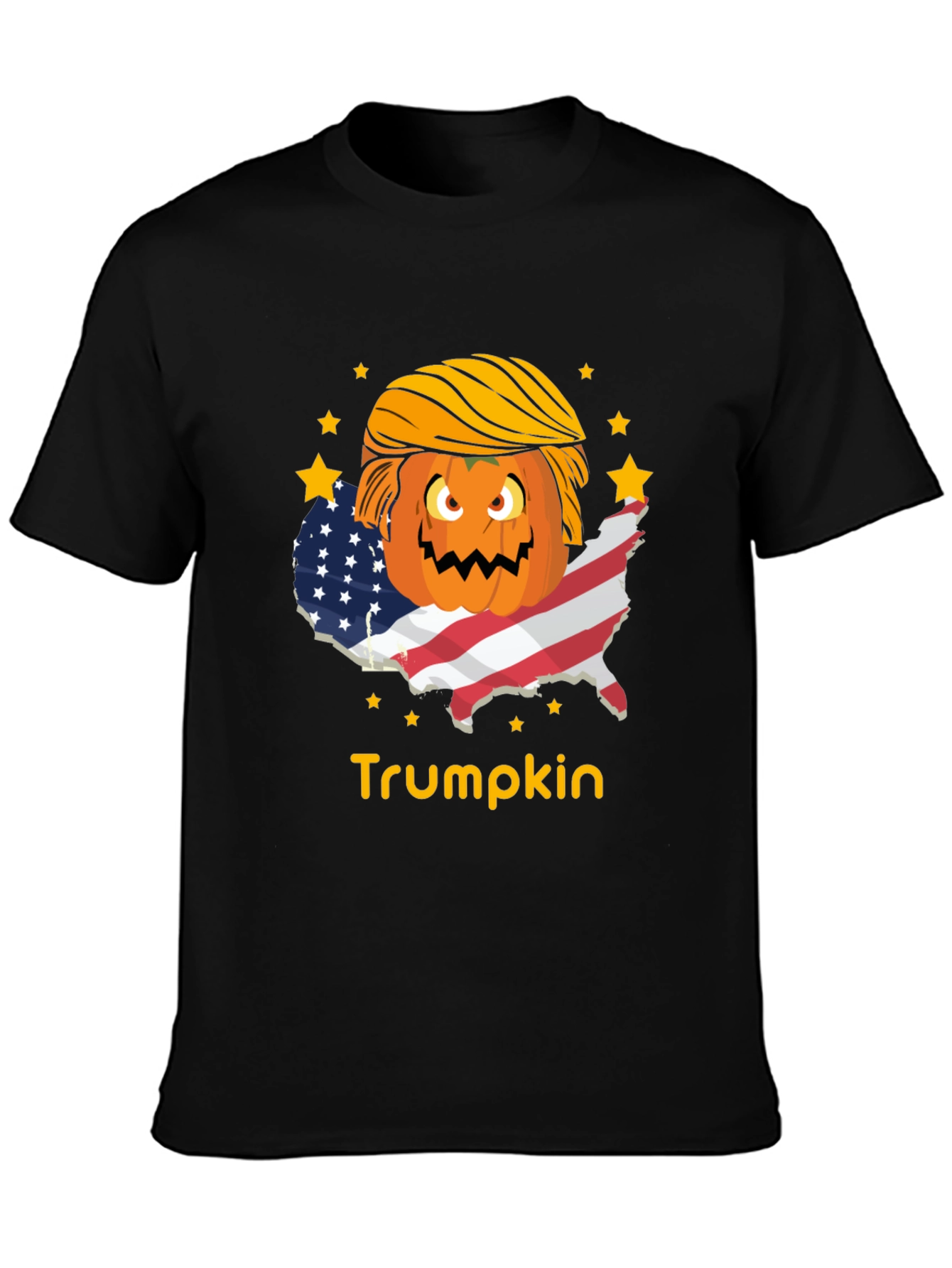 Trumpkin T-Shirt - USA Flag - Pumpkin - Halloween