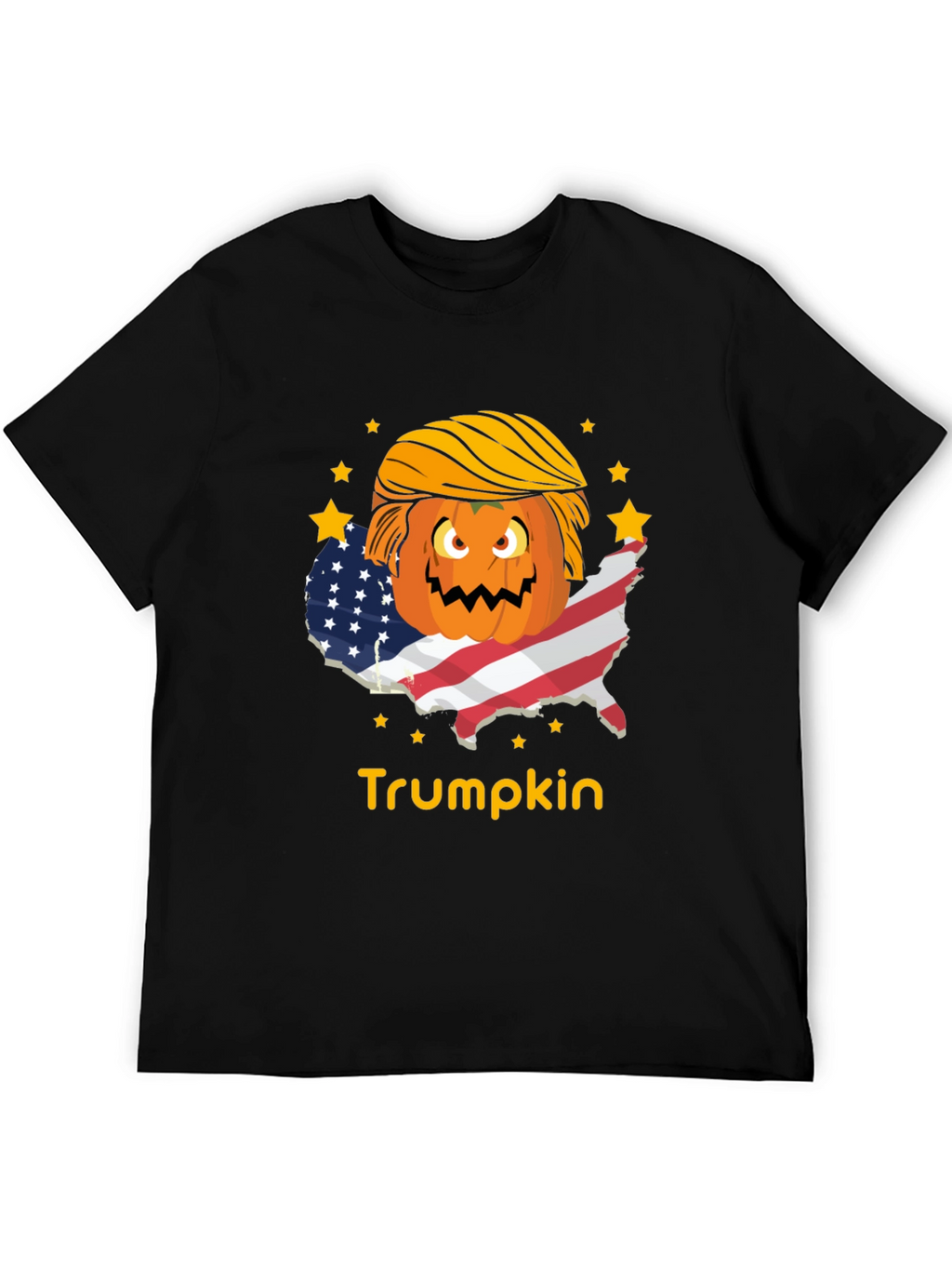 Trumpkin T-Shirt - USA Flag - Pumpkin - Halloween