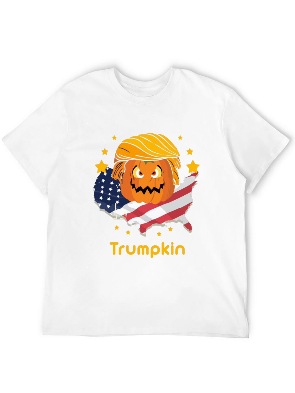 Trumpkin T-Shirt - USA Flag - Pumpkin - Halloween