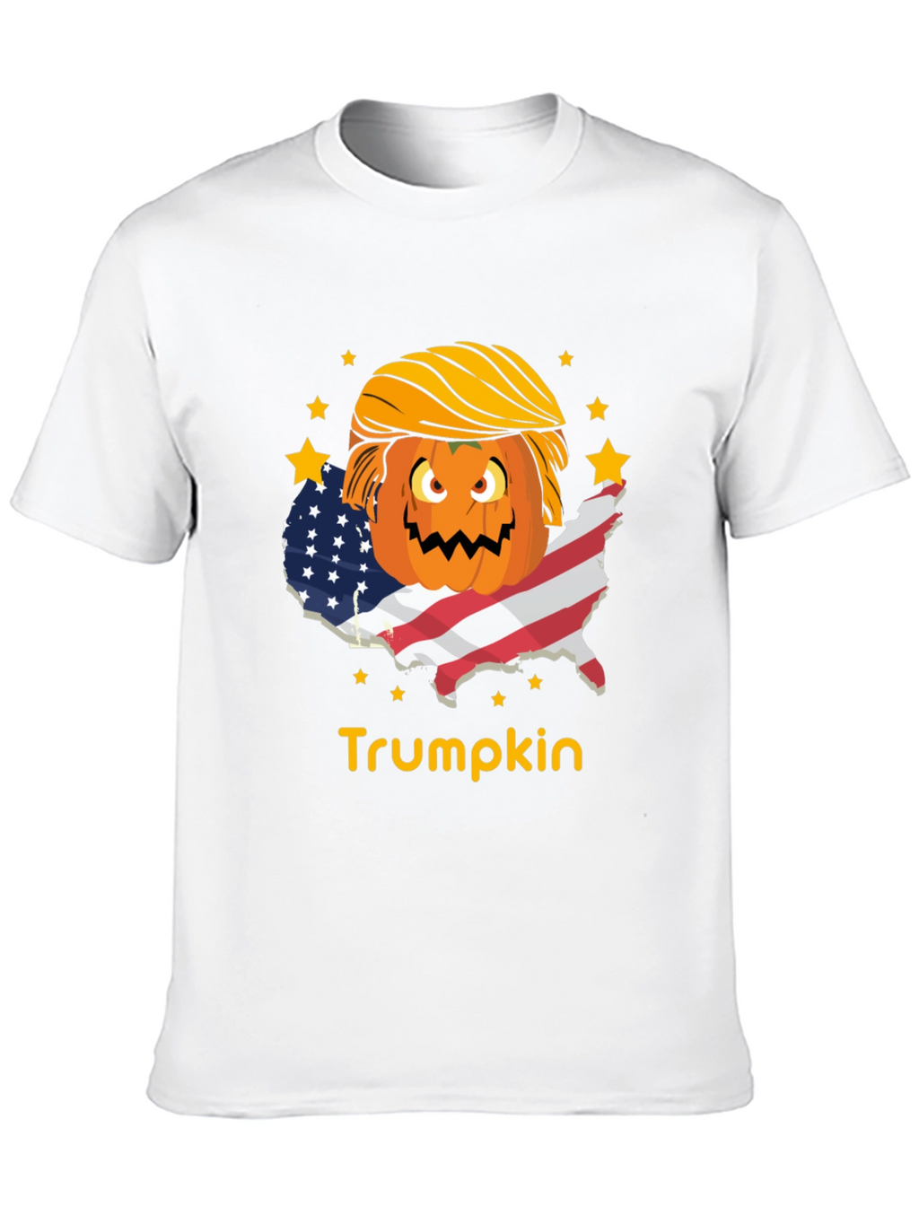 Trumpkin T-Shirt - USA Flag - Pumpkin - Halloween