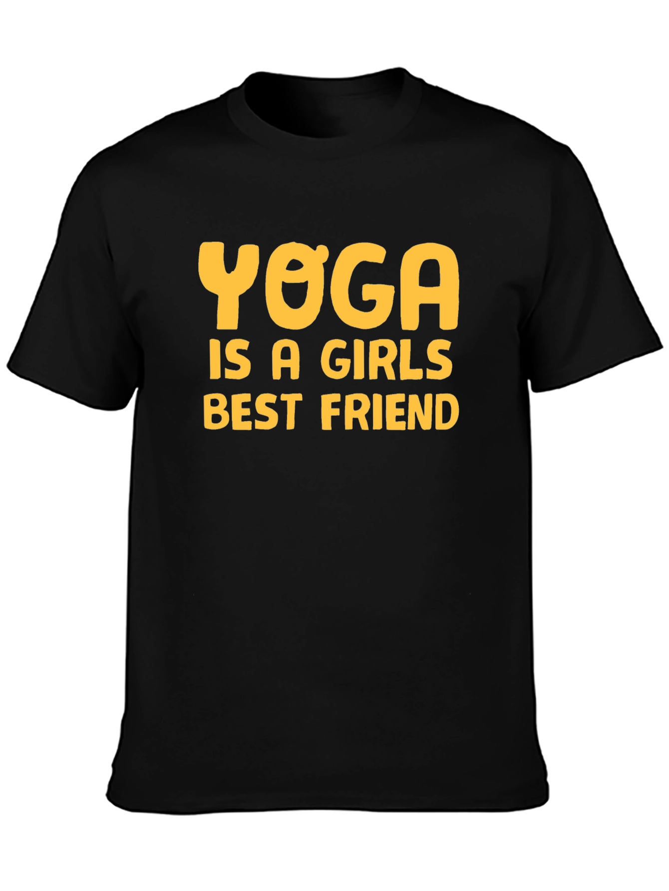 Yoga is a Girls Best Friend Black T-Shirt