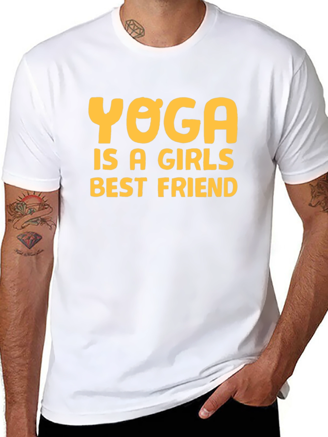 Yoga is a Girls Best Friend Black T-Shirt